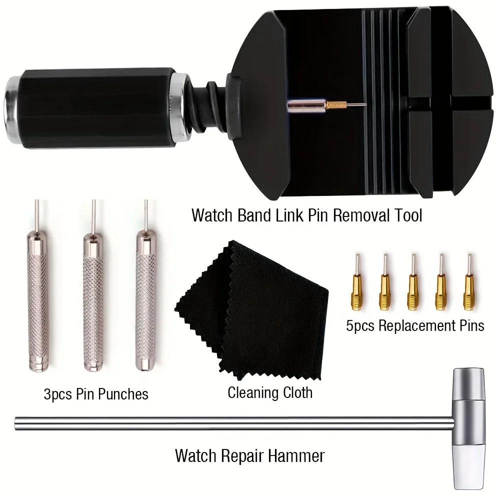 Metal Adjustable Watch Band Strap Bracelet Link Pin Remover Repair Tool Kit US