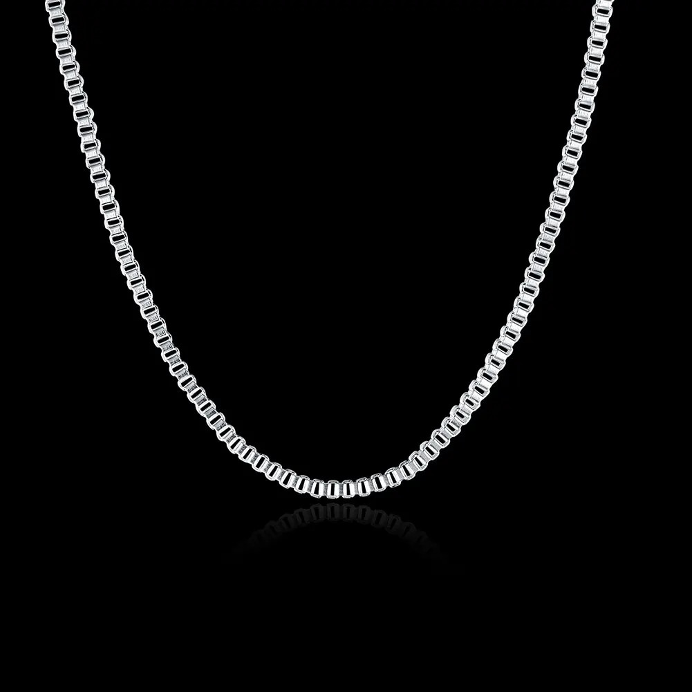 925 Sterling Silver Necklace 16/18/20/22/24 inches fine 1.5MM Box chain
