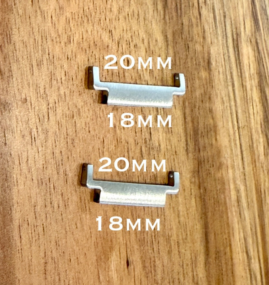 18mm to 20mm Watch Strap Adapter – Silver Lug Converters for Casio AE-1200WH