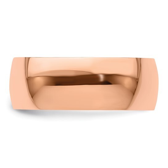 REAL 10K Rose Gold 2mm 3mm 4mm 5mm 6mm 8mm 1/2 Round Men Women Wedding Band Ring