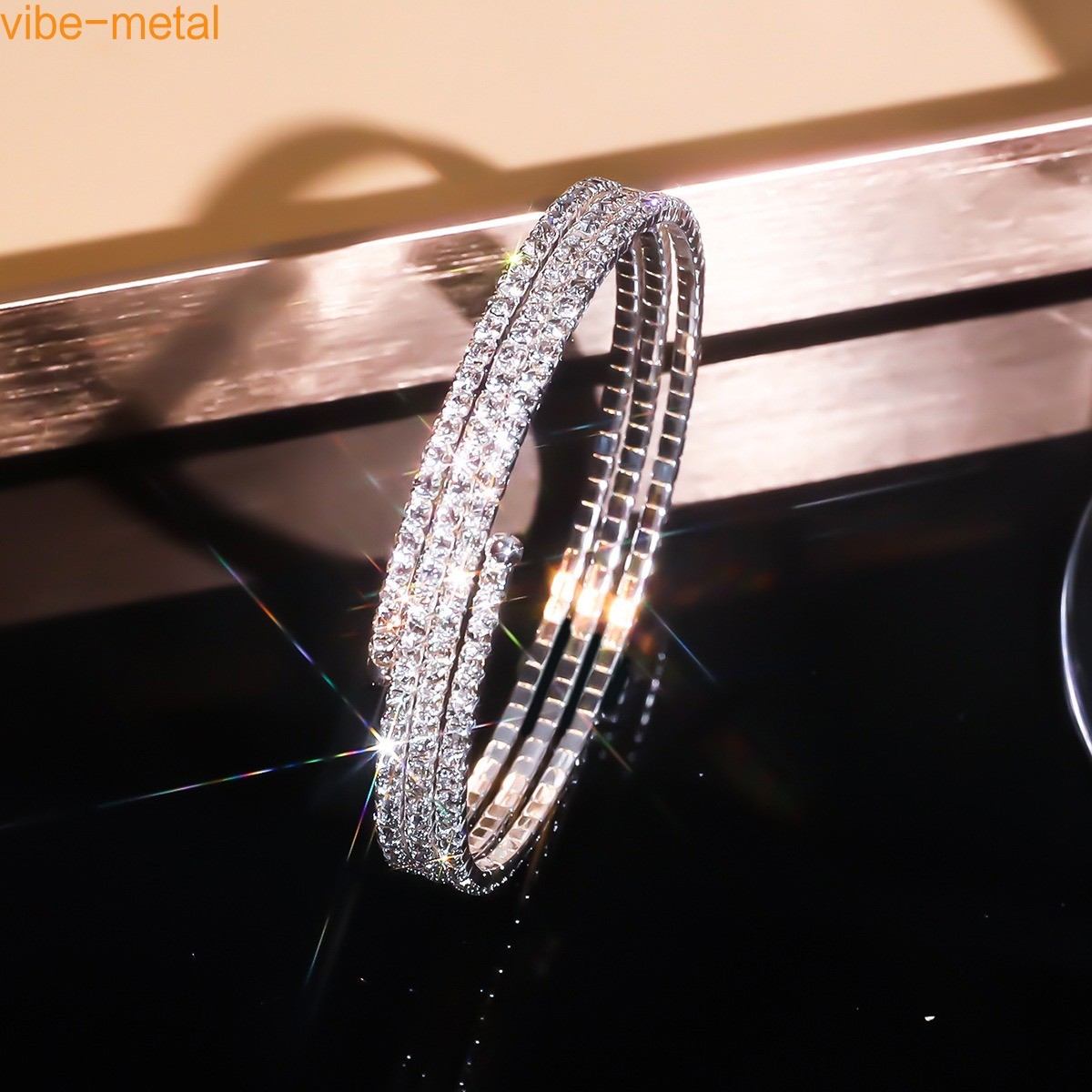 Sparkling Crystal Oval Chain Bracelet, Elegant Women’s Jewelry for Mother’s Day