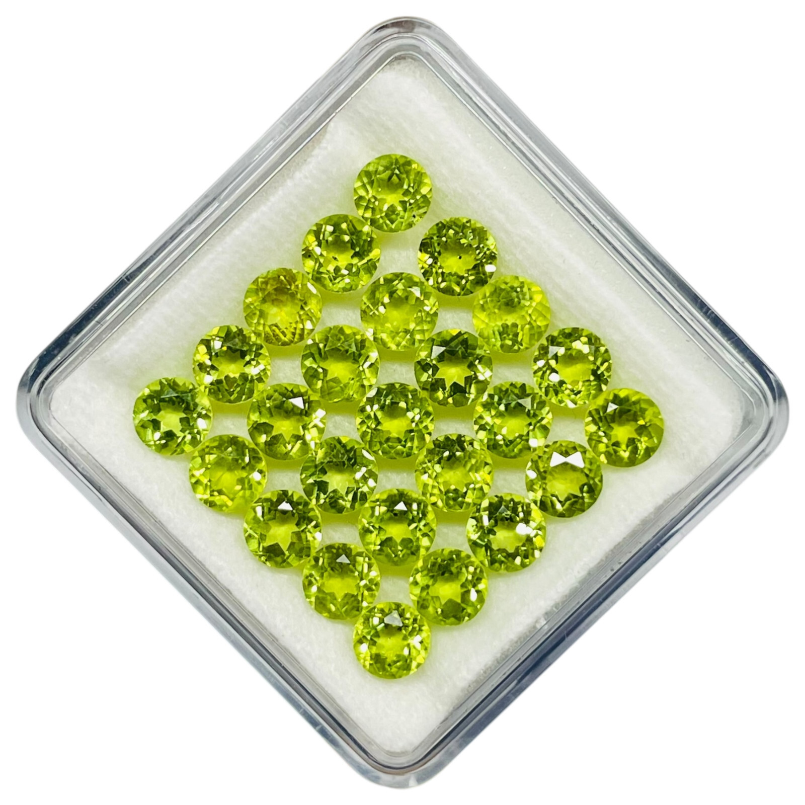 VVS 25 Pcs Natural Peridot 5mm Round Cut Loose Top Quality Loose Gemstones Lot
