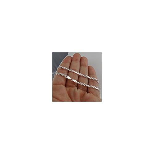 Italian 925 Sterling Silver 3mm Bismark Chain – 16, 18, 20, 22, 24, 30