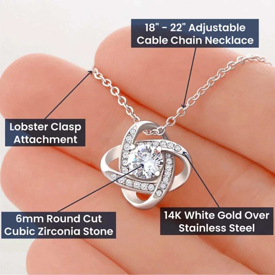 To My Bonus Daughter Necklace Knot Adopted Step Daughter Birthday Gift of You