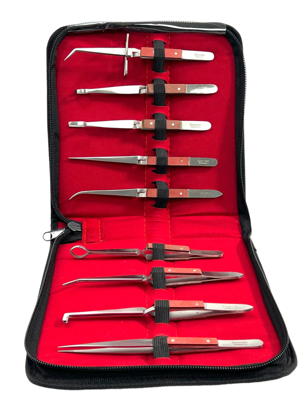 O.R 9 TWEEZERS FIBER GRIP CROSS LOCKING JEWELRY SOLDERING TWEEZER SPECIAL SHAPES