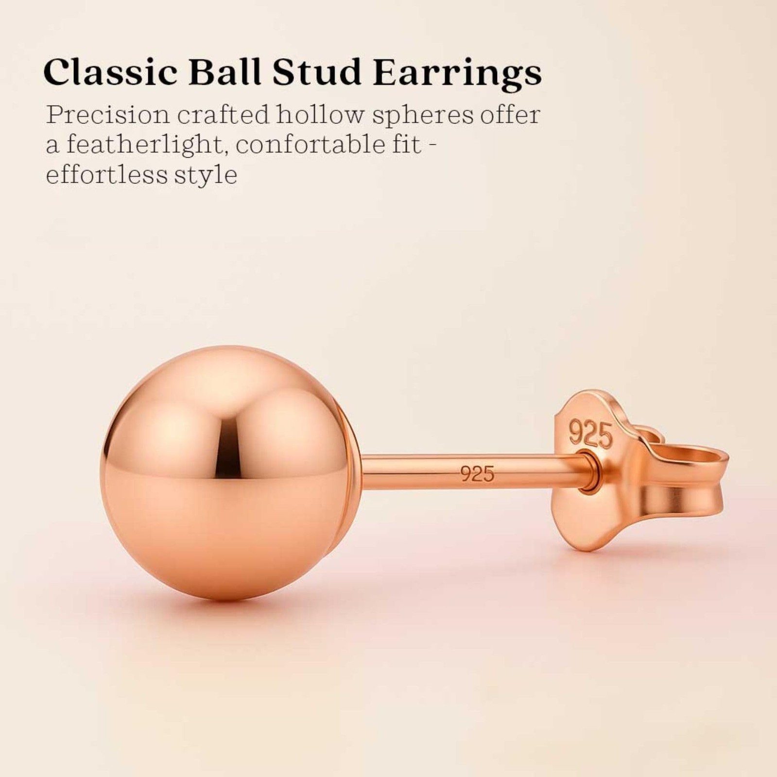 KEZEF Sterling Silver Ball Stud Earrings Hypoallergenic Earrings for Women | …