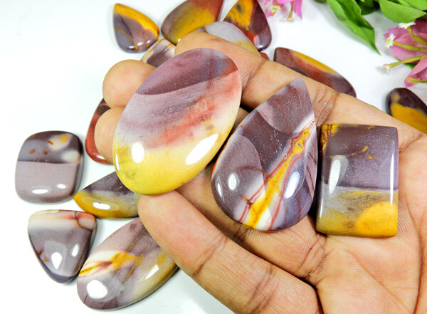 AA++ Natural Purple Mookite Mix Cabochon Loose Gemstone Wholesale Lot 15-35 MM