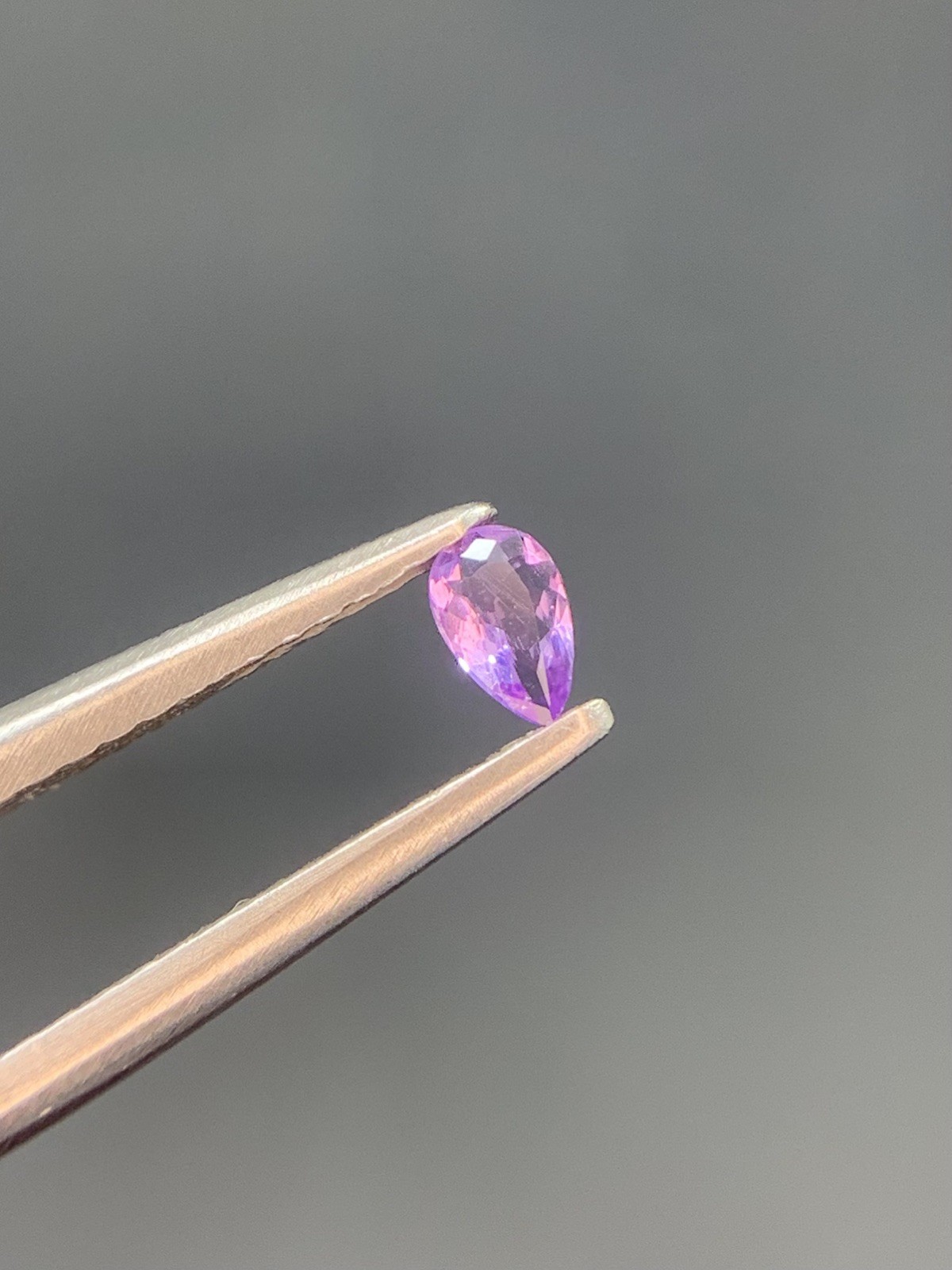 0.09/Ct,Rare Purple Pink Natural Hackmanite,Pear Cut,Uv re,highly tenebrescence,