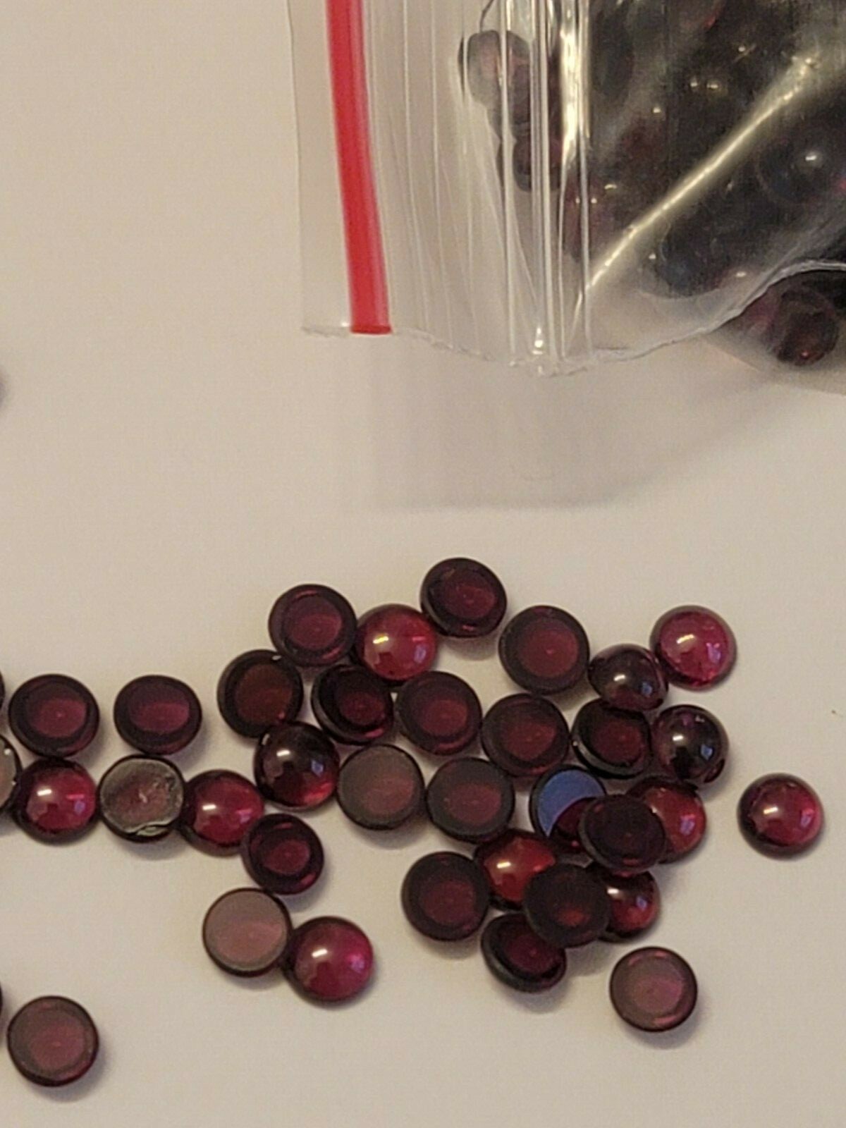 100 Natural Garnet Cabochons 5 MM Round Very Good Cut & Polish