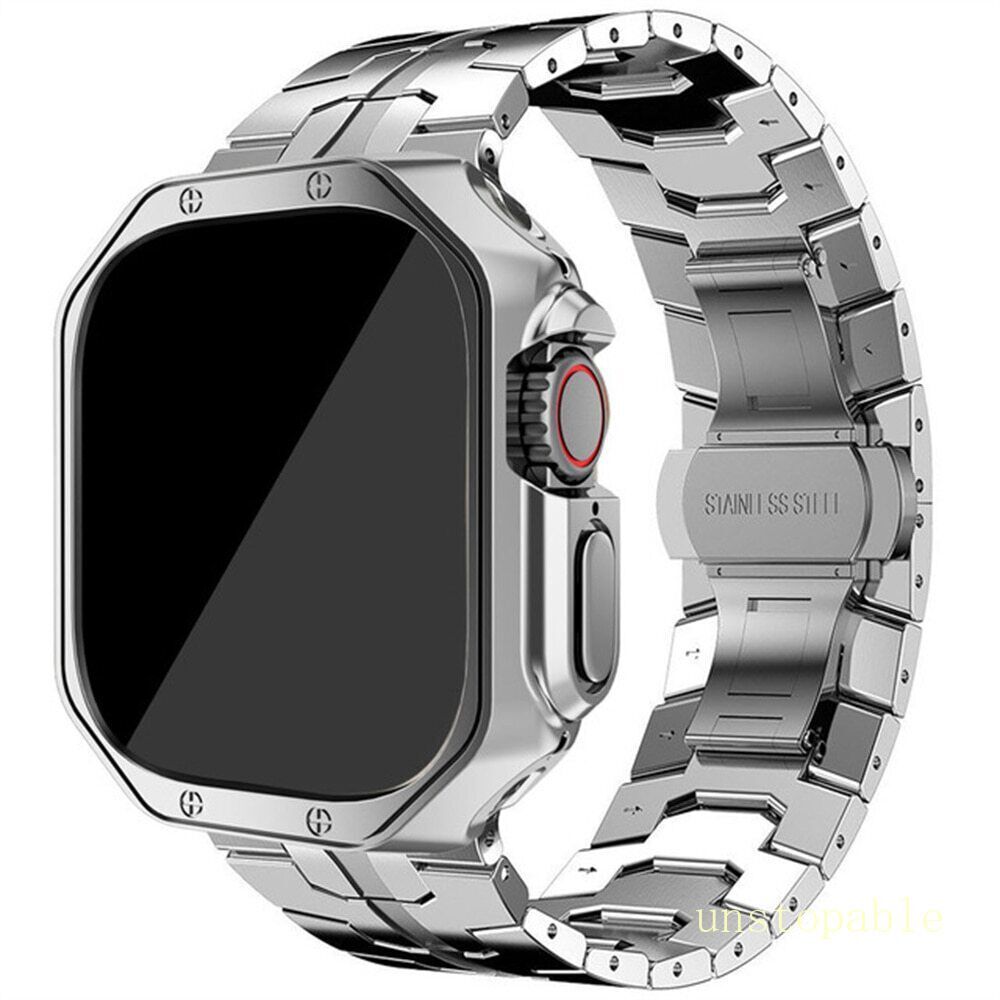 TPU Case Titanium Metal Band Strap For Apple Watch Ultra 2 49m 10 9 8 7 6 5 SE 2