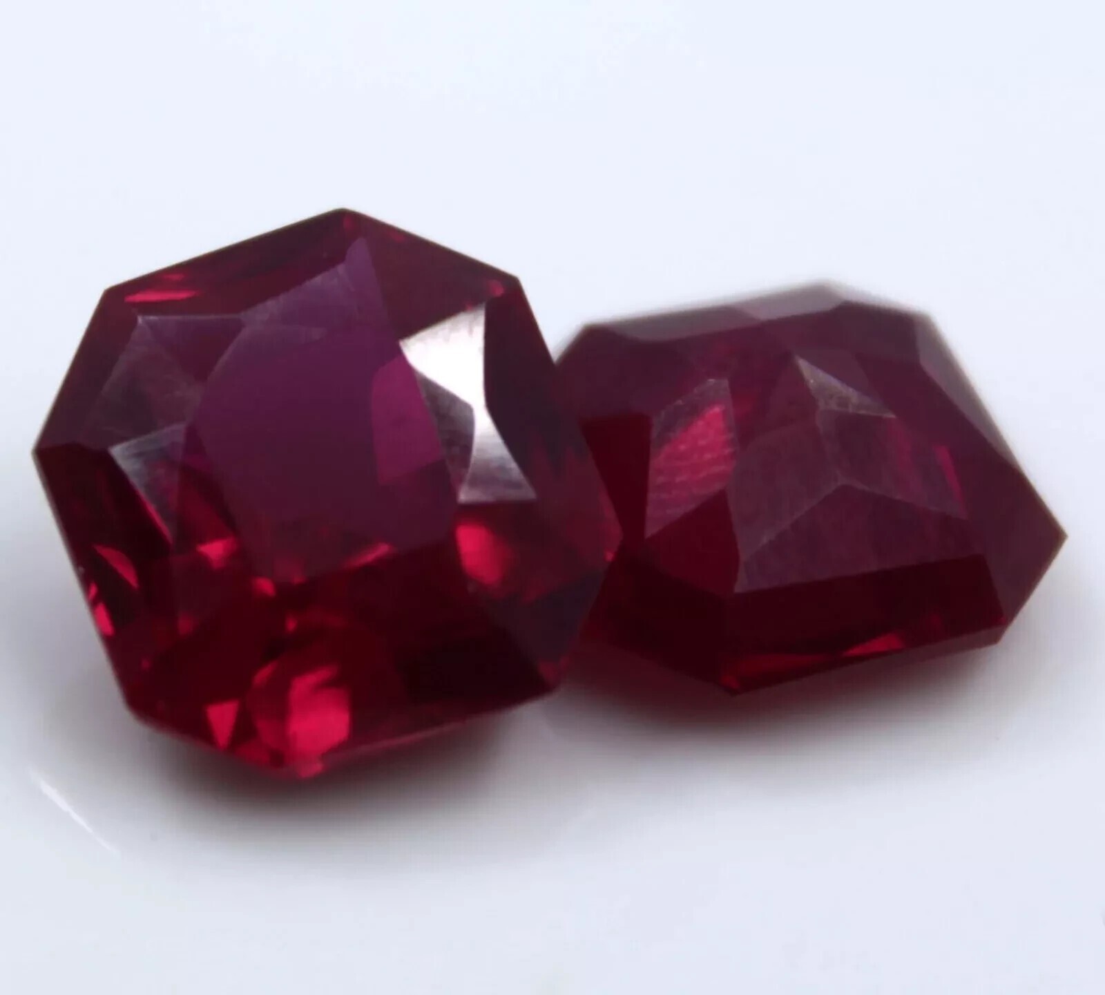 20 Ct Natural Certified BURMA Pigeon Blood Red Ruby Unheated Loose Gemstone Pair