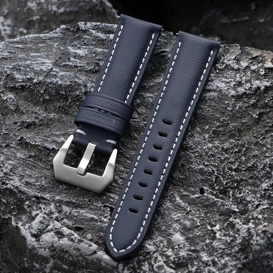 Genuine Sailcloth Watch Band 20mm 22mm 24mm 26mm Waterproof Quick Release Strap