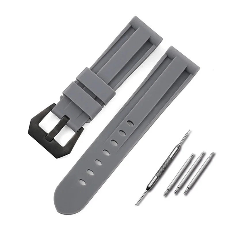 Silicone Rubber Watch Band Sport Replacement Strap 20mm 22mm 24mm 26mm