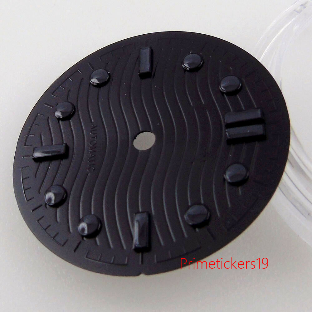 31mm Luminous Black Ripple Dial Hands Set for NH35 NH36 MIYOTA82 ETA2824 2836
