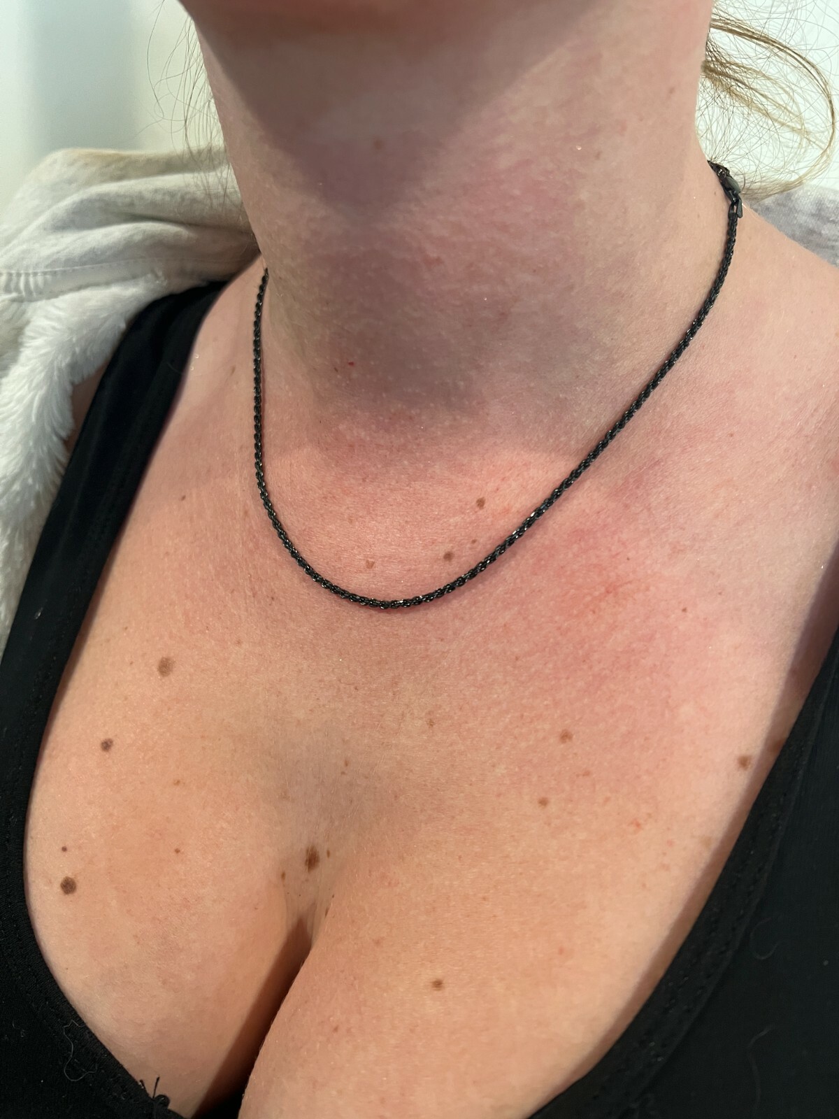 2mm Rope Chain Necklace Oxidized Black Rhodium Real 925 Sterling Silver 16-30″