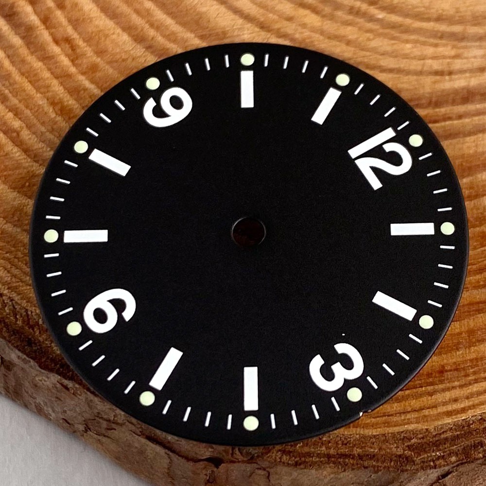 29mm Black Cream Watch Dial Hand Set Luminous Fit NH35 NH36 PT5000 Miyota 8215
