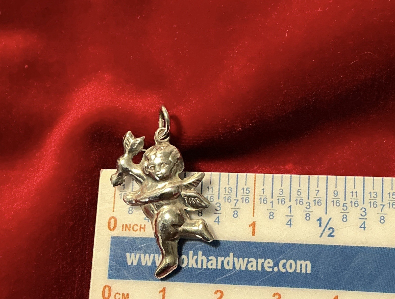 Vintage Sterling Silver Charm ~ Cherub ~ Valentines Day ~Pendant Jewelry