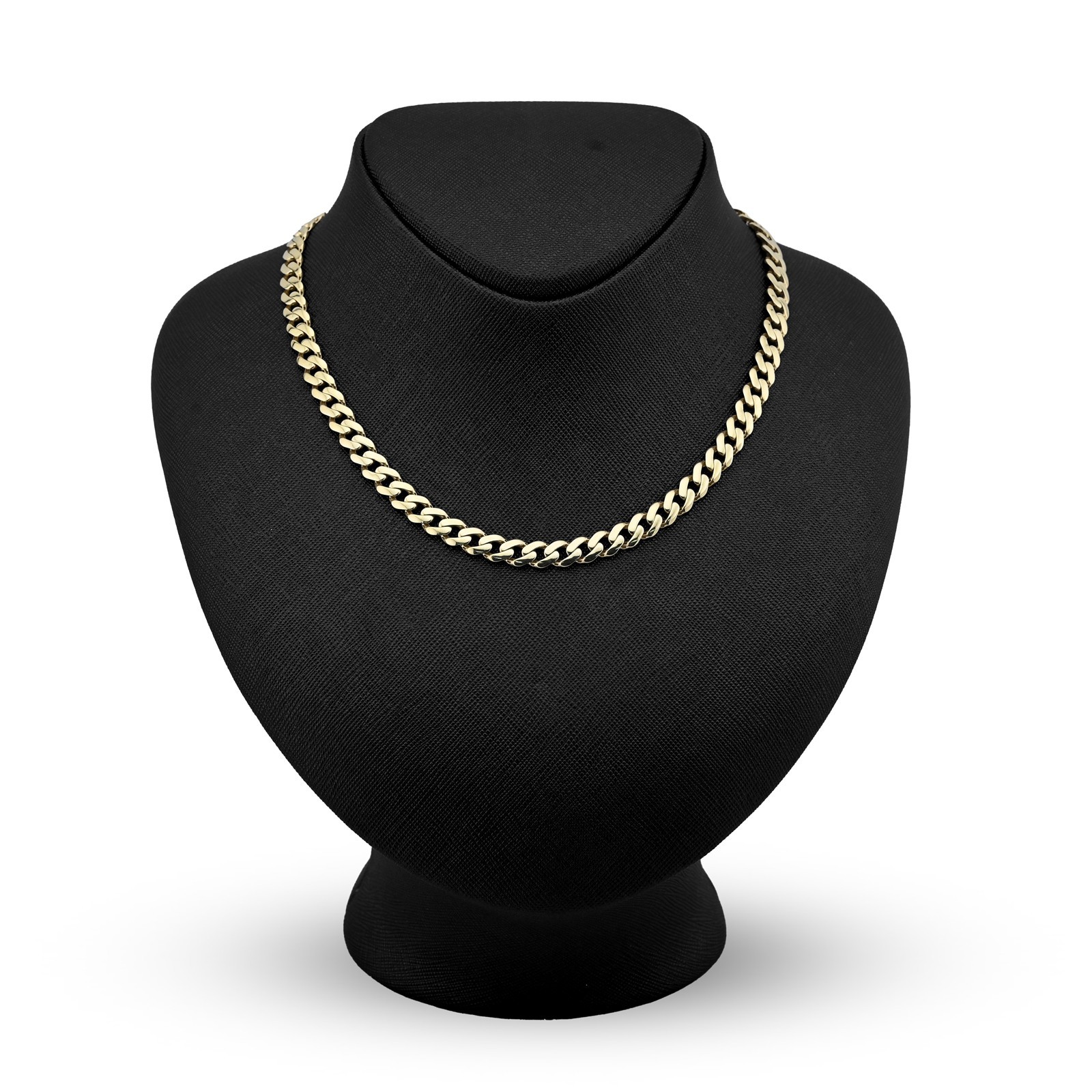 10MM Monaco Cuban Chain 24Inch Necklace 40.2g 1/10th 10k Yellow Gold Bonded 925