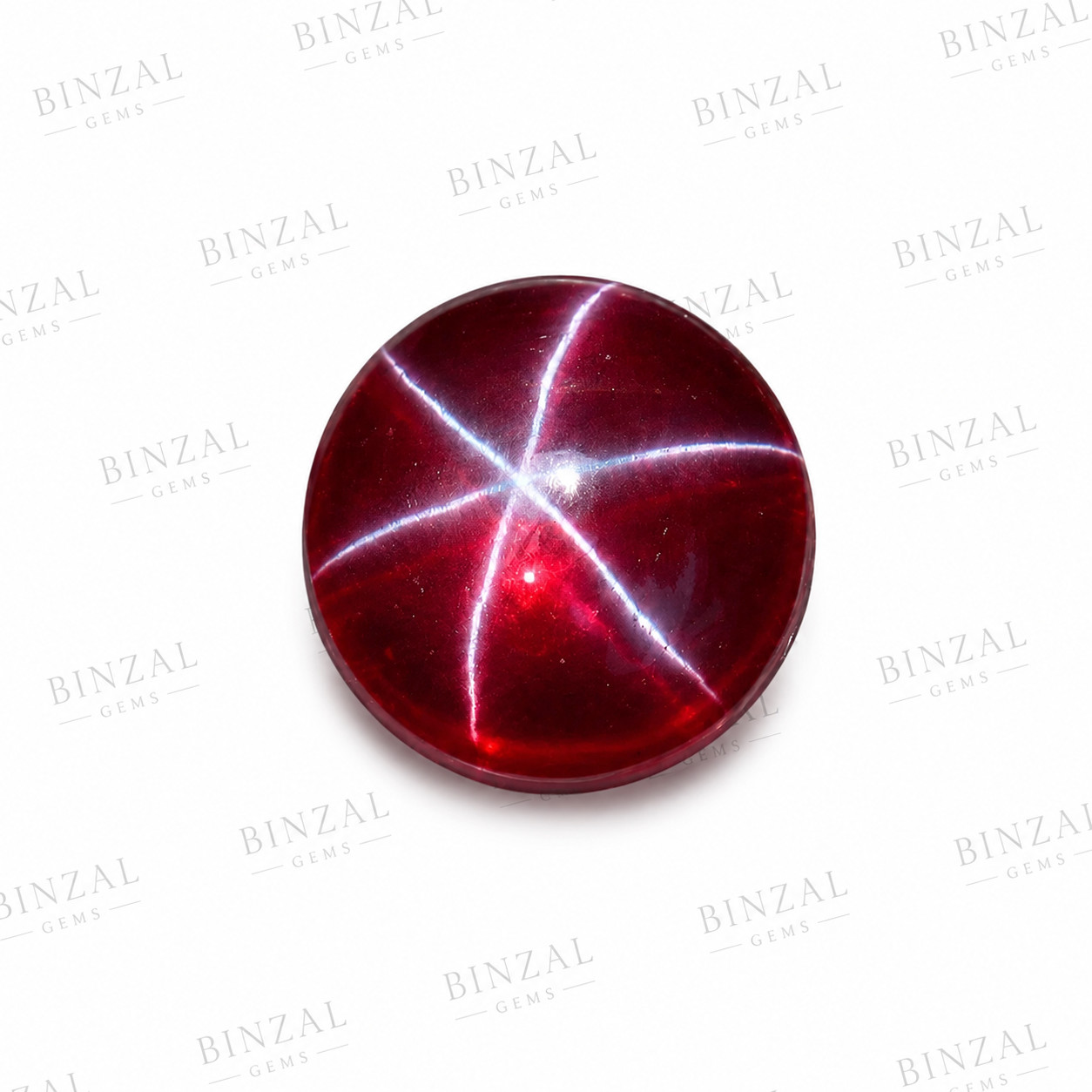 16Ct Natural Star Ruby Round Cabochon cut Certified Star Ruby Gemstone Jewelry