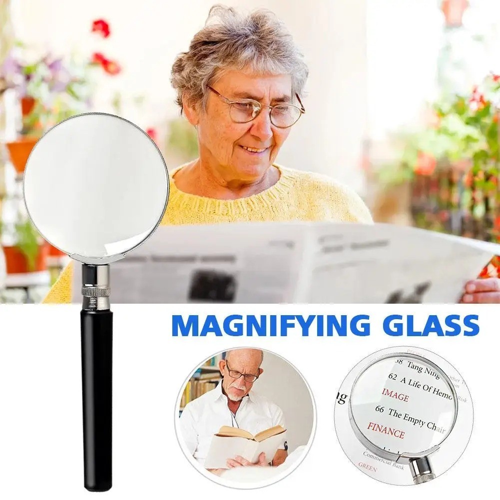 10X Magnifying Glass 10X Handheld Reading Magnifier – 50MM Large Magnifying