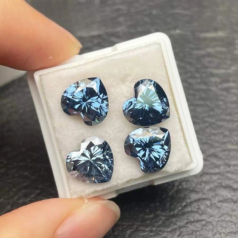 GRA VVS1 Royal Blue 0.1ct-5ct Multiple Shapes Loose Moissanite Wholesale Price