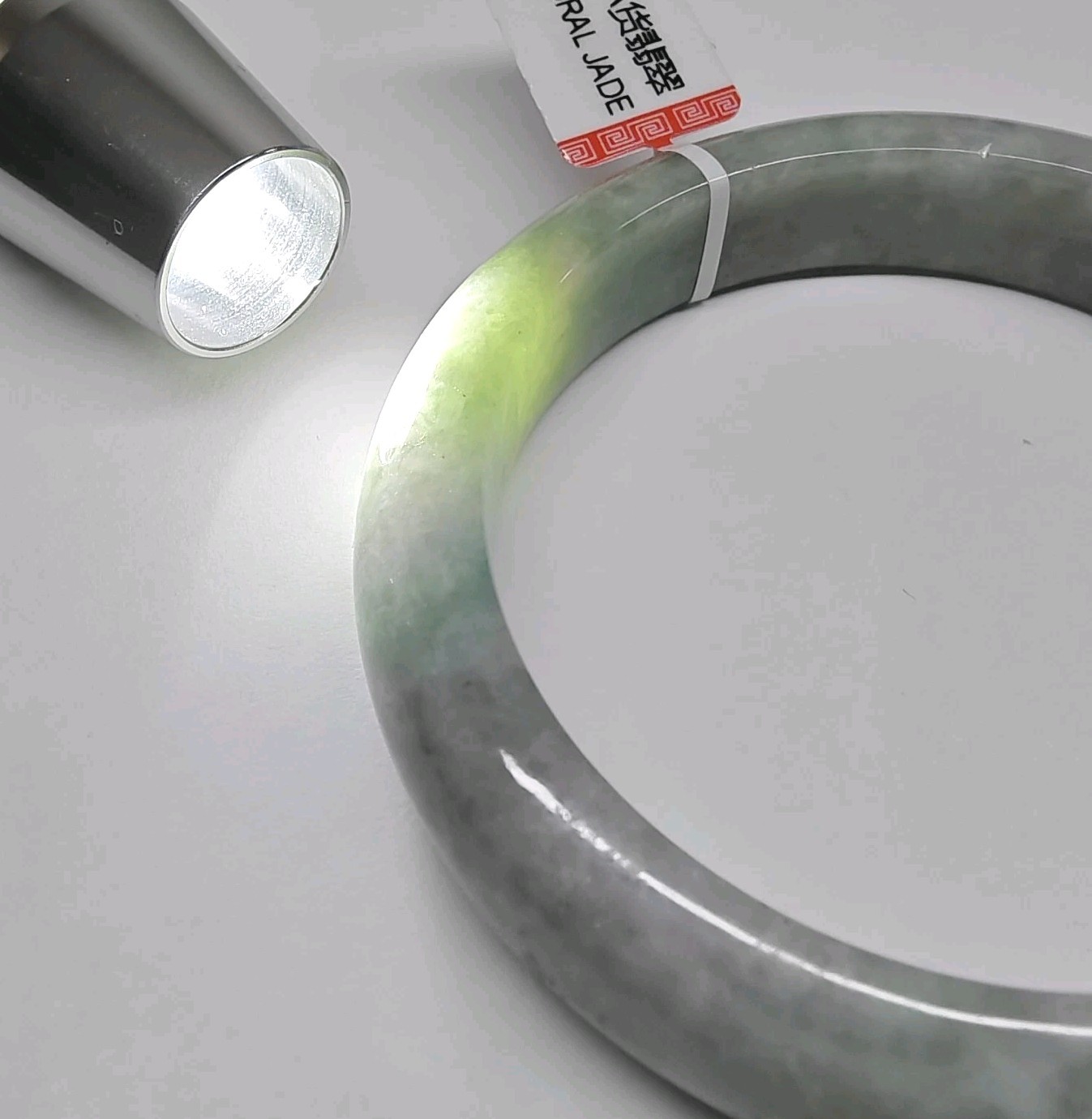 Certificated Green Jade Bangle/Bracelet 57mm Natural Jadeite 天然绿色玉手环镯子 翡翠A货