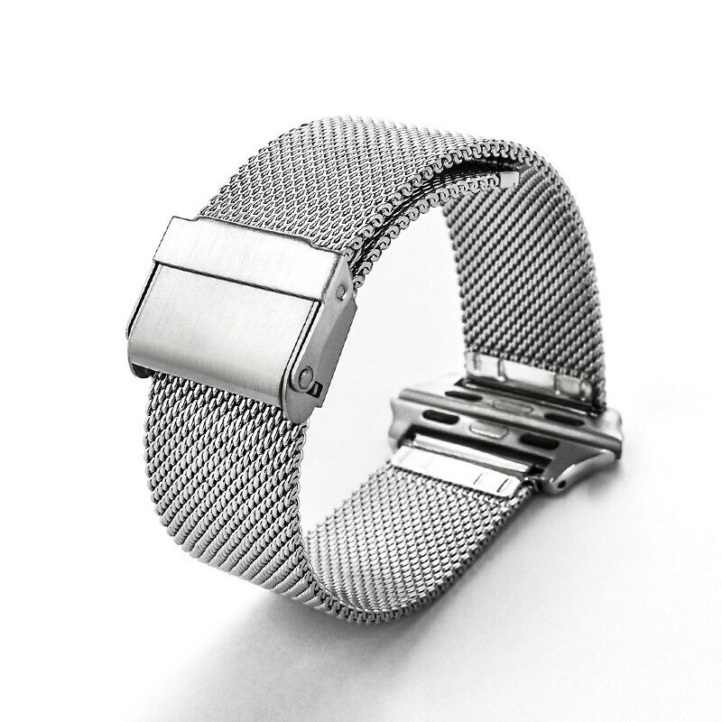0.6mm Wire Mesh Stainless Steel Watch Band for Apple Watch Strap 49mm 38 40 44mm