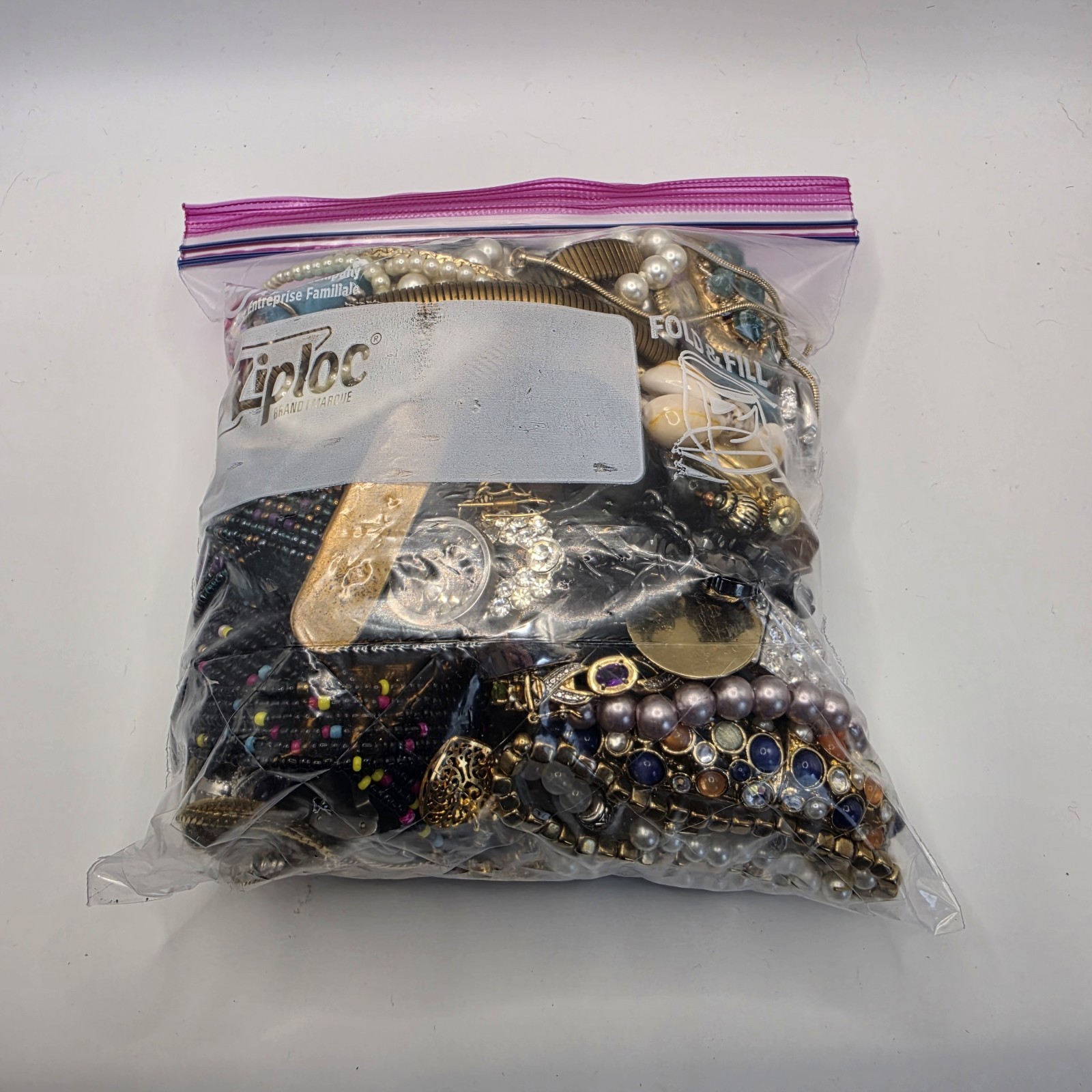 Bag Old Unsearched Jewelry Lot Vintage Estate Find Junk Drawer Aprox 4lbs