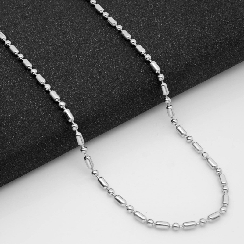 5pcs/lot 1.6/2/2.4/3mm Stainless Steel Bamboo Chain Necklace Jewelry Wholesale