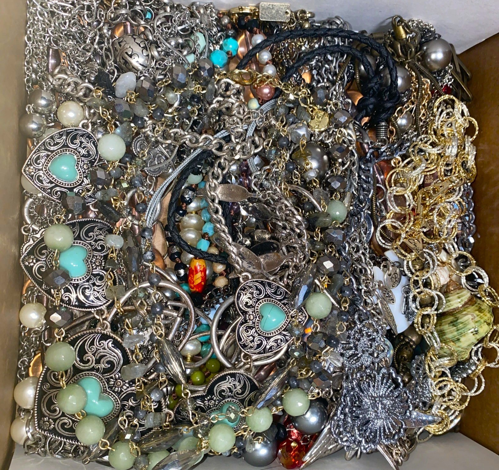 3 Lbs Pounds Unsorted Huge Lot Jewelry Vintage Now Junk Art Craft Treasure Fun