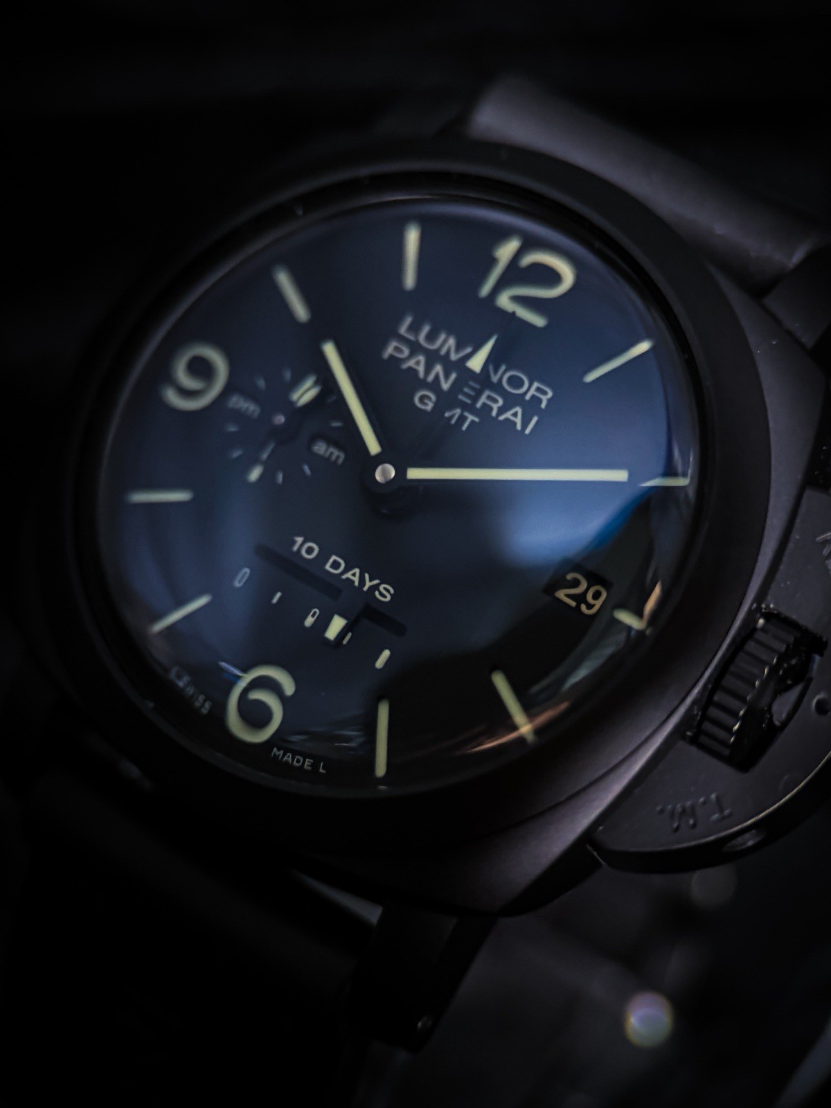 Panerai Luminor 1950 10 Days GMT 44mm Ceramic Black Dial PAM00335 Box/Papers