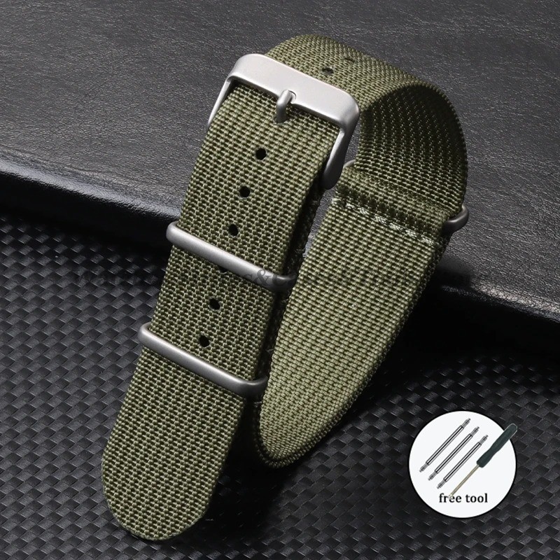 Nylon Watch Strap 18mm 20mm 22mm Military Sport Band Replacement