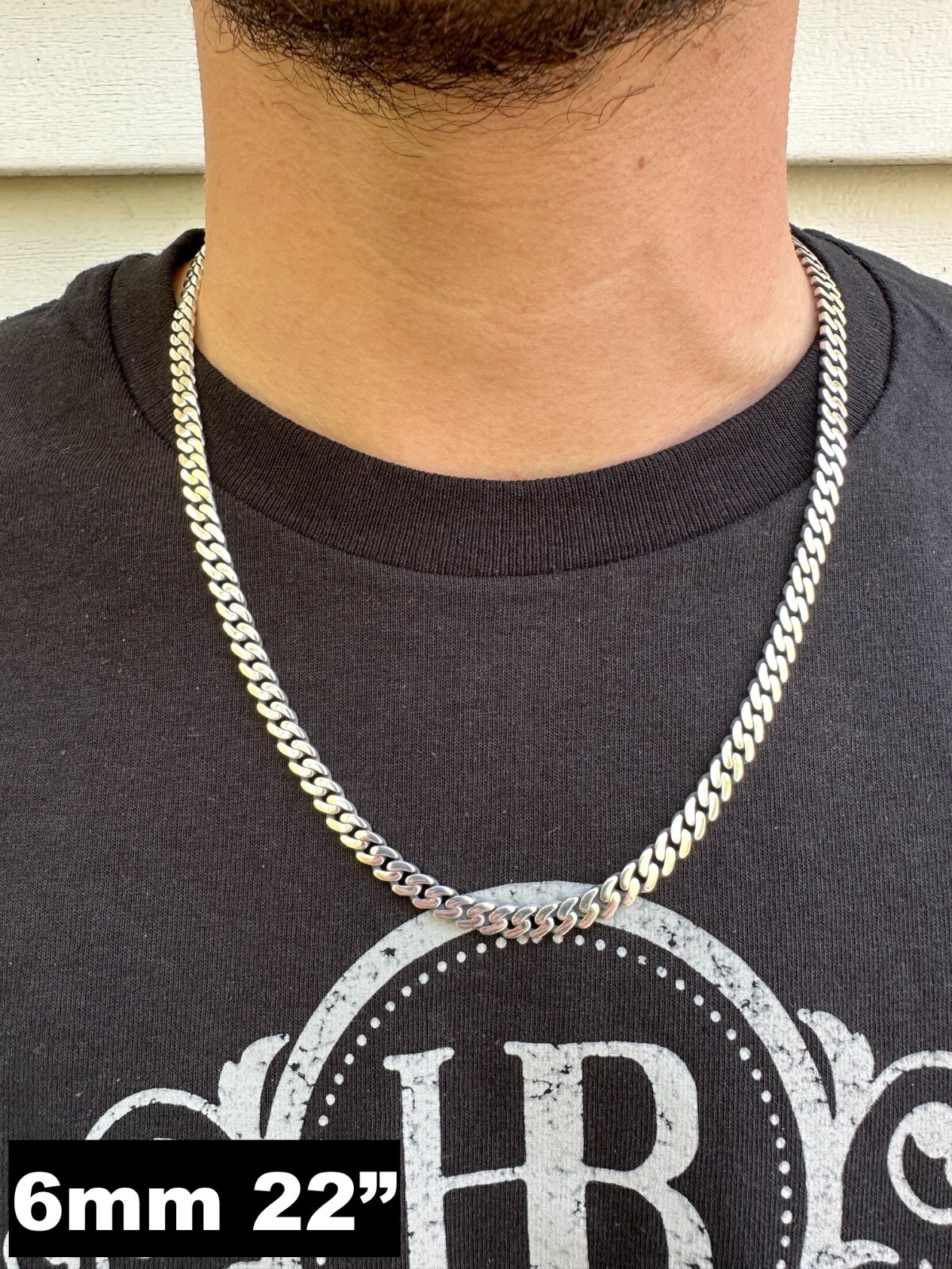 Miami Cuban Link Chain Necklace Real 925 Sterling Silver Sleek Box Clasp 6-12mm