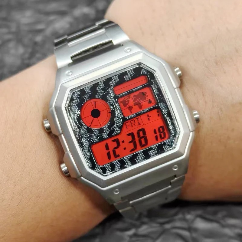 For Casio AE1200AE1300 DIY Screen Modified New Color Film Watch stickers Mod Kit