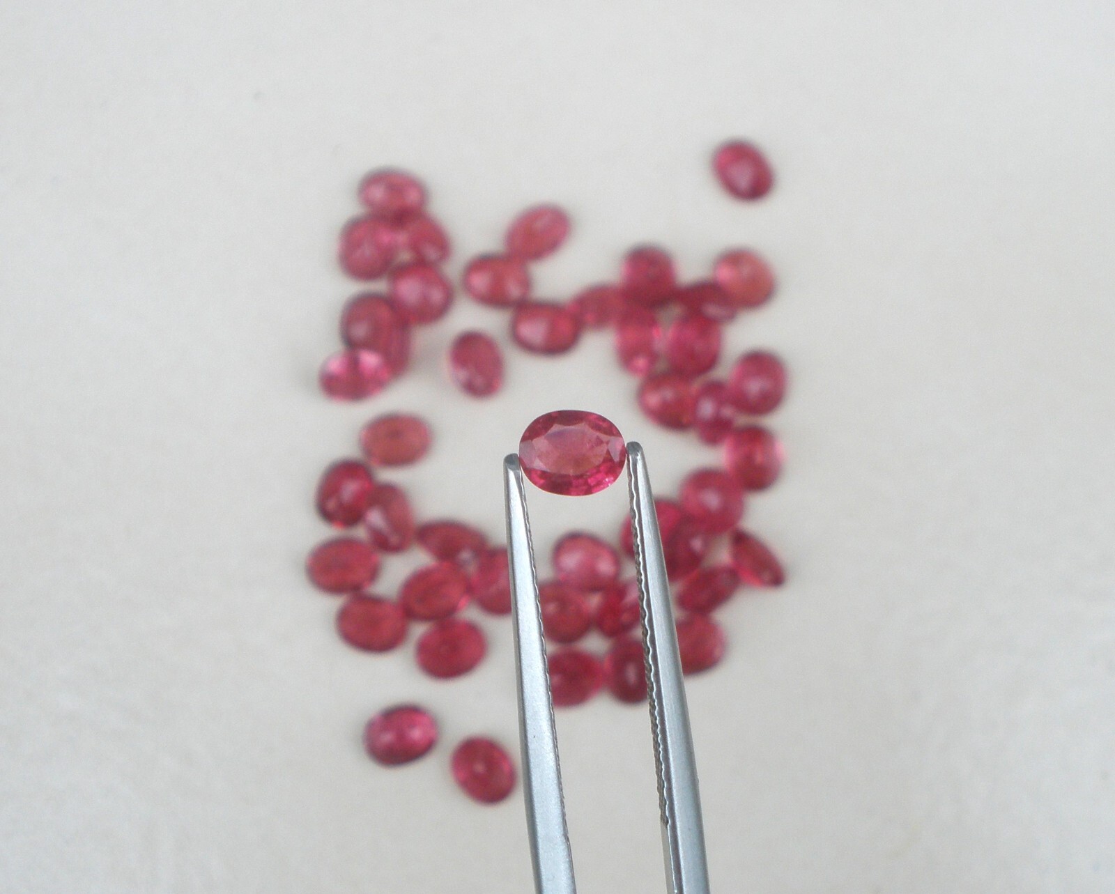Ruby Red Tourmaline Oval Loose Faceted Natural Gem 5x4mm
