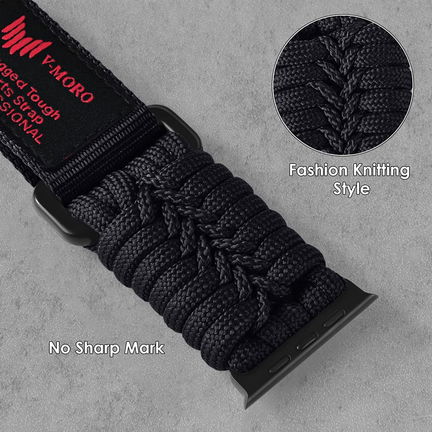 Apple Watch Band Rugged Military Paracord Nylon Iwatch Ultra 8 7 6 SE 5 4 3 2 1