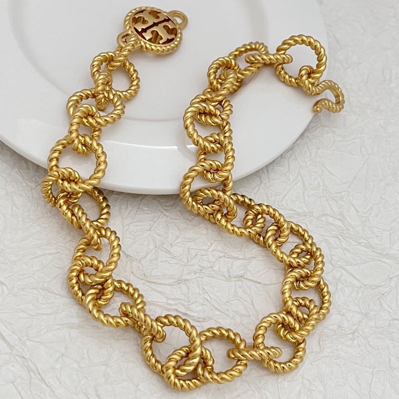 Tory Burch Rope Textured Chain Collar Necklace