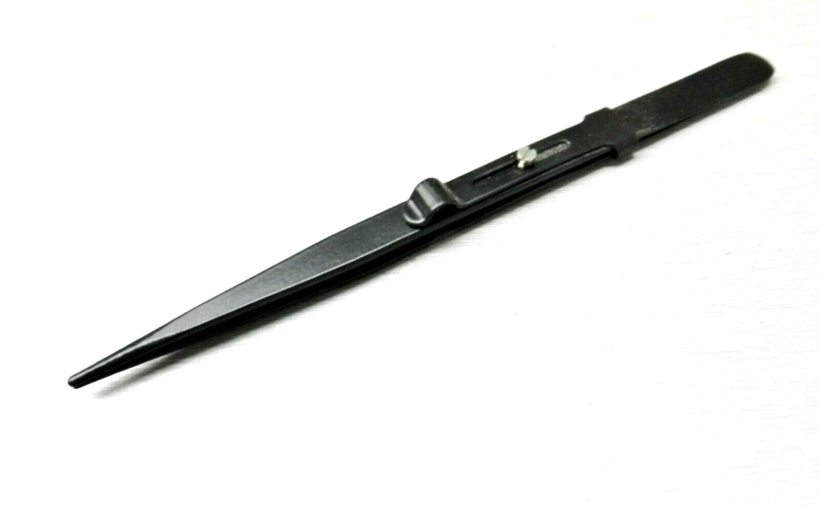Diamond Tweezers Gemstone Black Anodized Tweezer 6-1/2″ Slide Lock Medium Tip