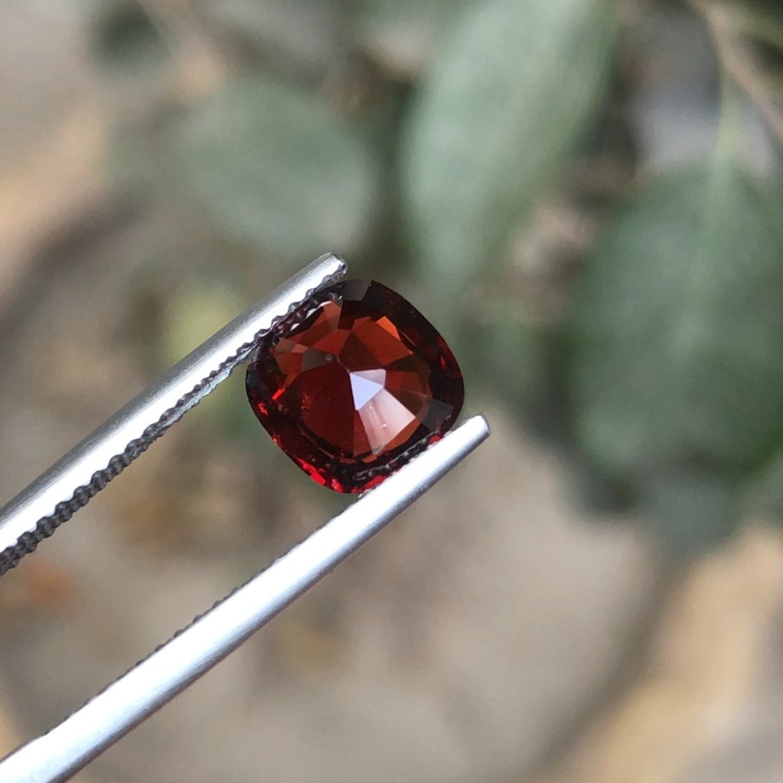 1.95 Ct Natural Red Spinel Cushion Cut From Burma, Certified Gemstone No Heat