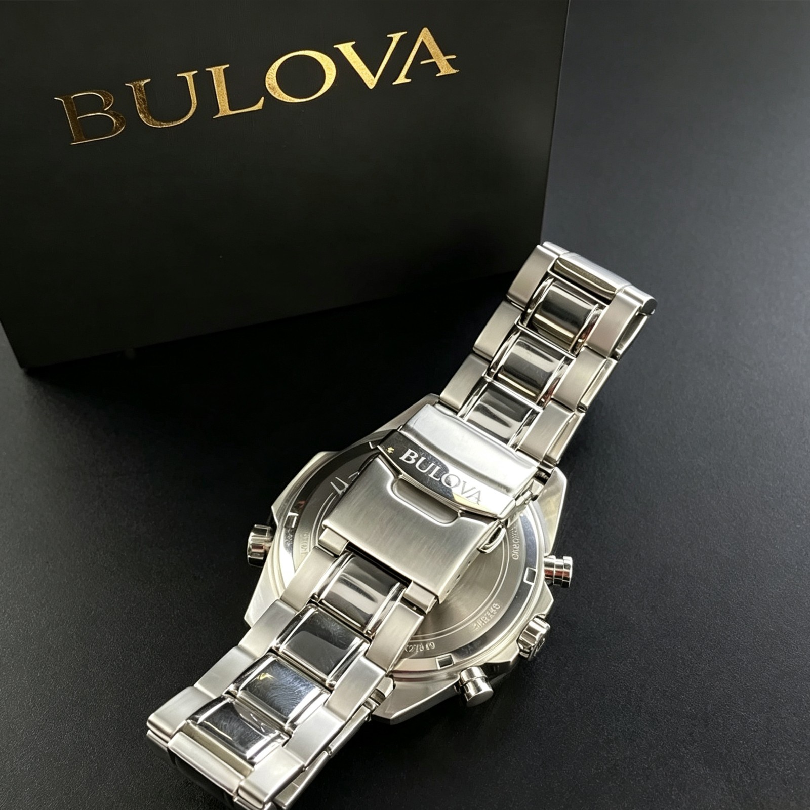 Bulova Men’s Marine Star 96B256 Blue Dial Quartz Chronograph Watch 43MM