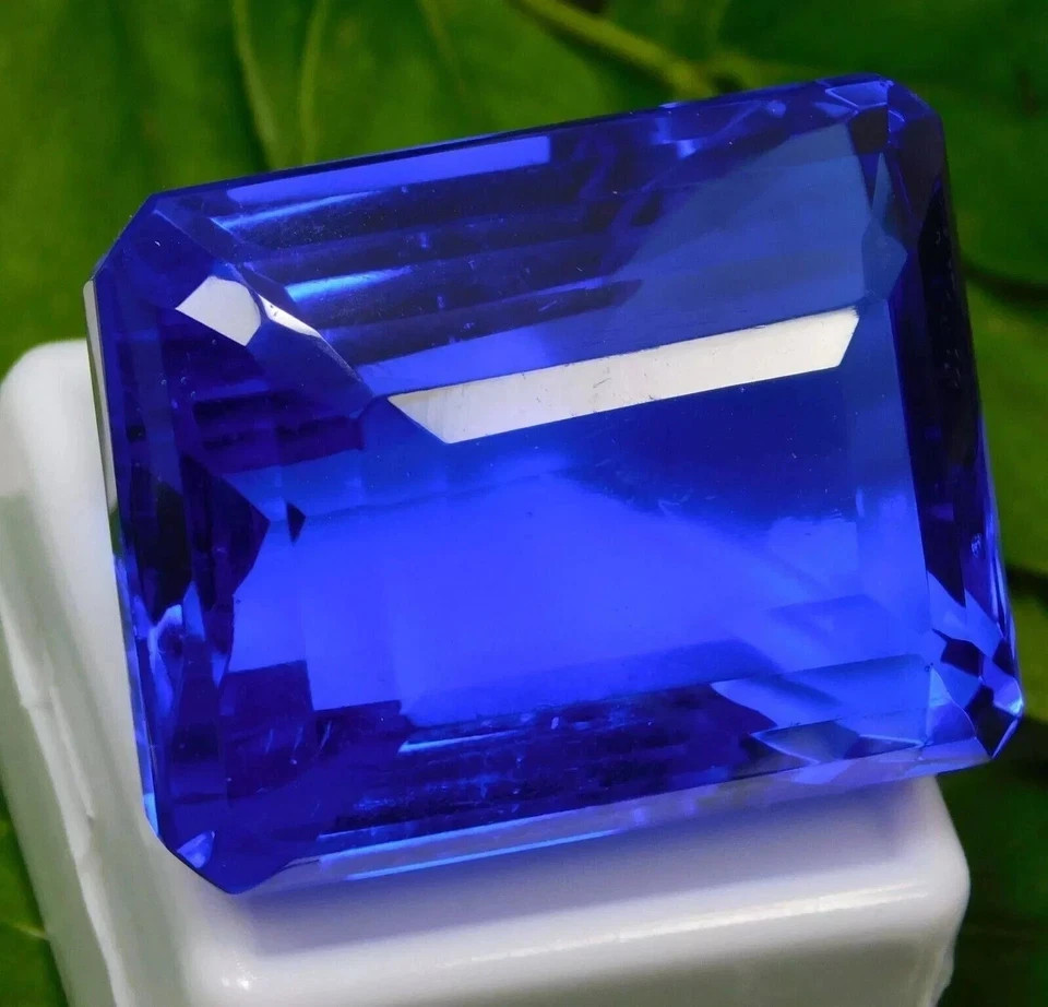 Large Blue Tanzanite 1000 Ct+ Emerald Faceted Cut Loose Gemstone Certified