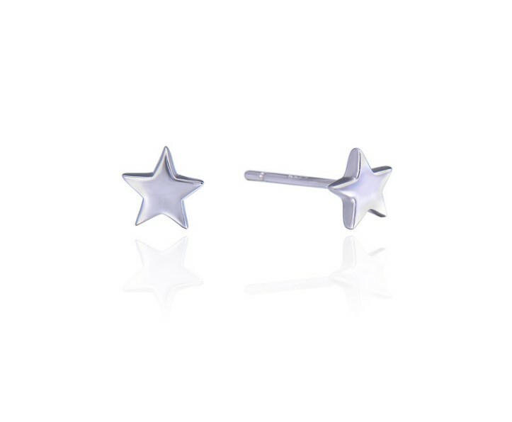 Fashion Women Girl 925 Sterling Silver 6mm Star Post Stud Earrings Gift Box F32