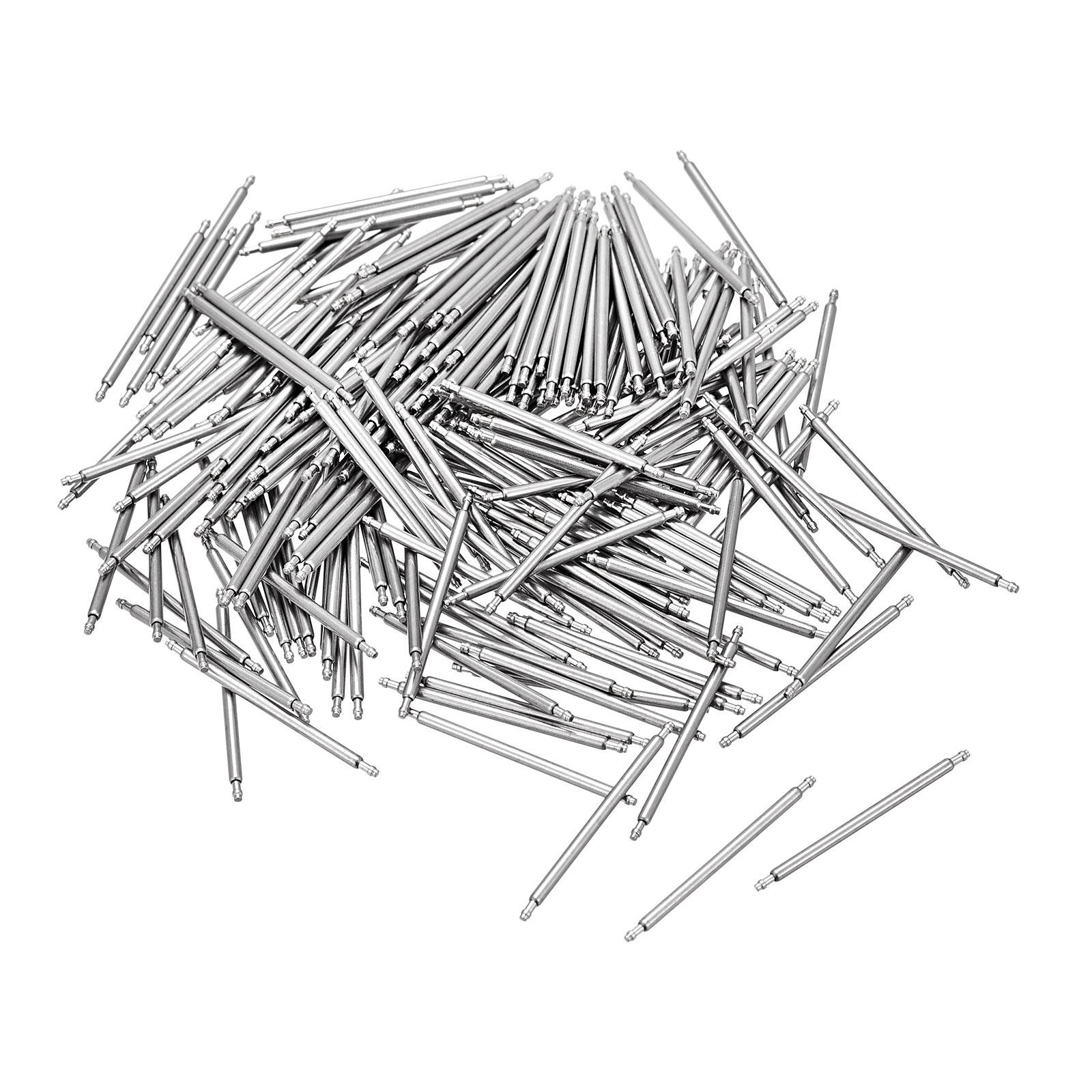 200 pcs 22mm Watch Band Pin 1.3mm Dia Steel Single Flanged End Spring Bar Pins