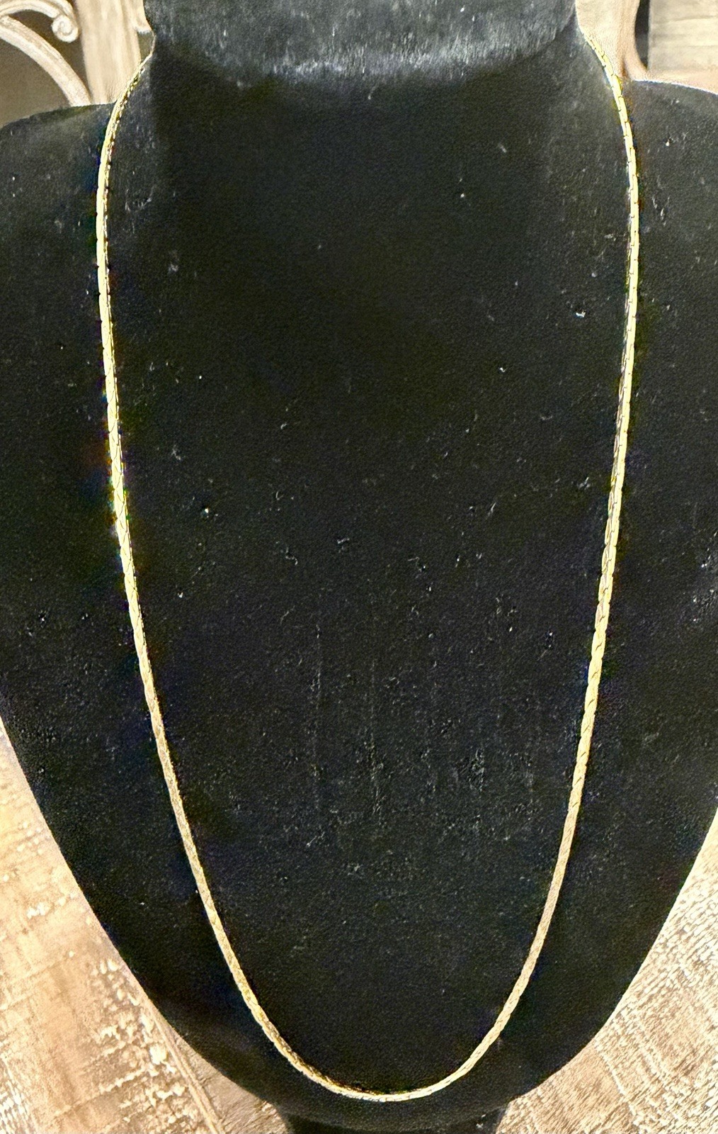 Vintage 1/20 14K Gold Filled Faceted Bar Link Chain Necklace 17” 4g