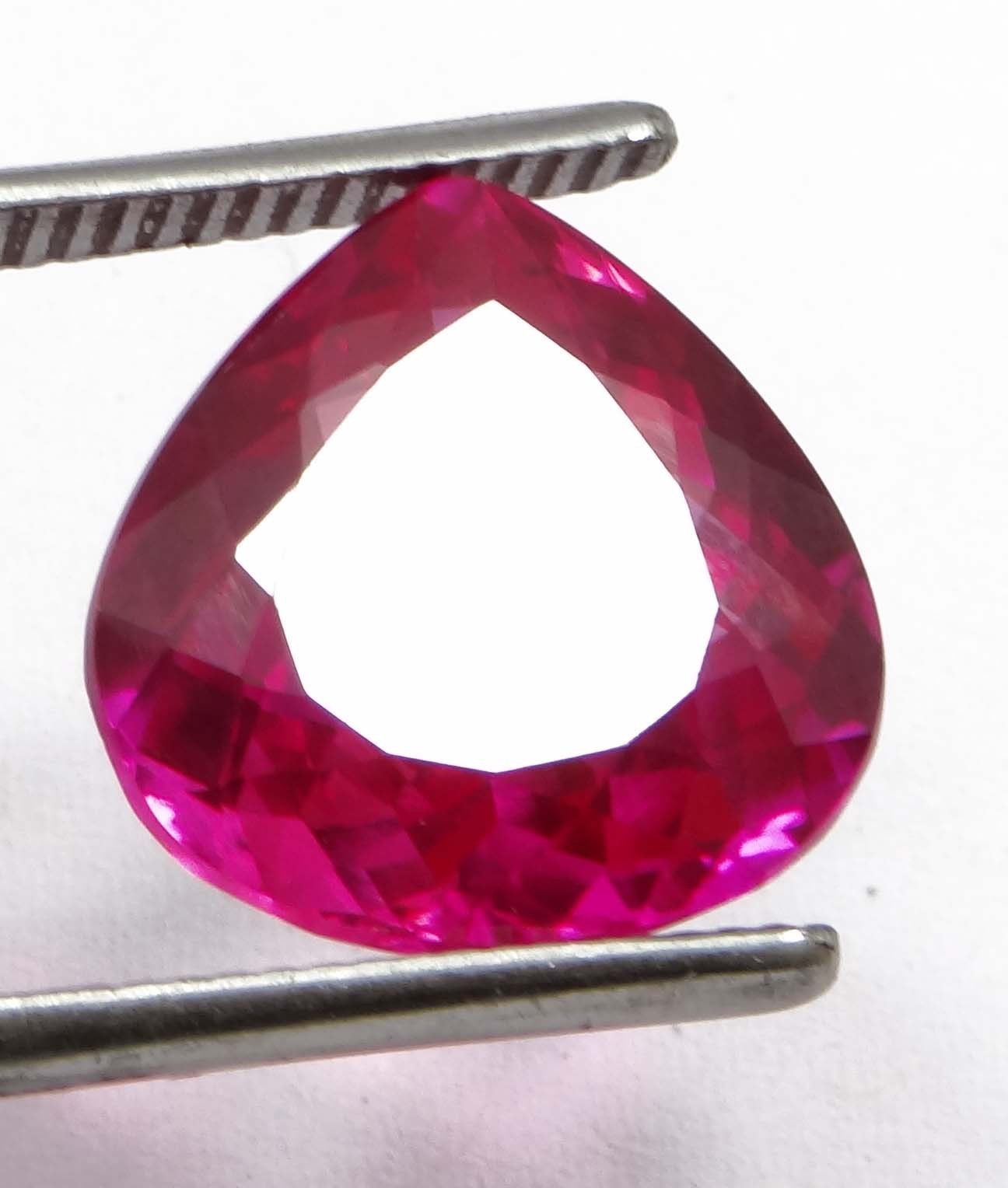 19.5 Ct Natural Pink Ruby pear Cut Loose Gemstone Certified