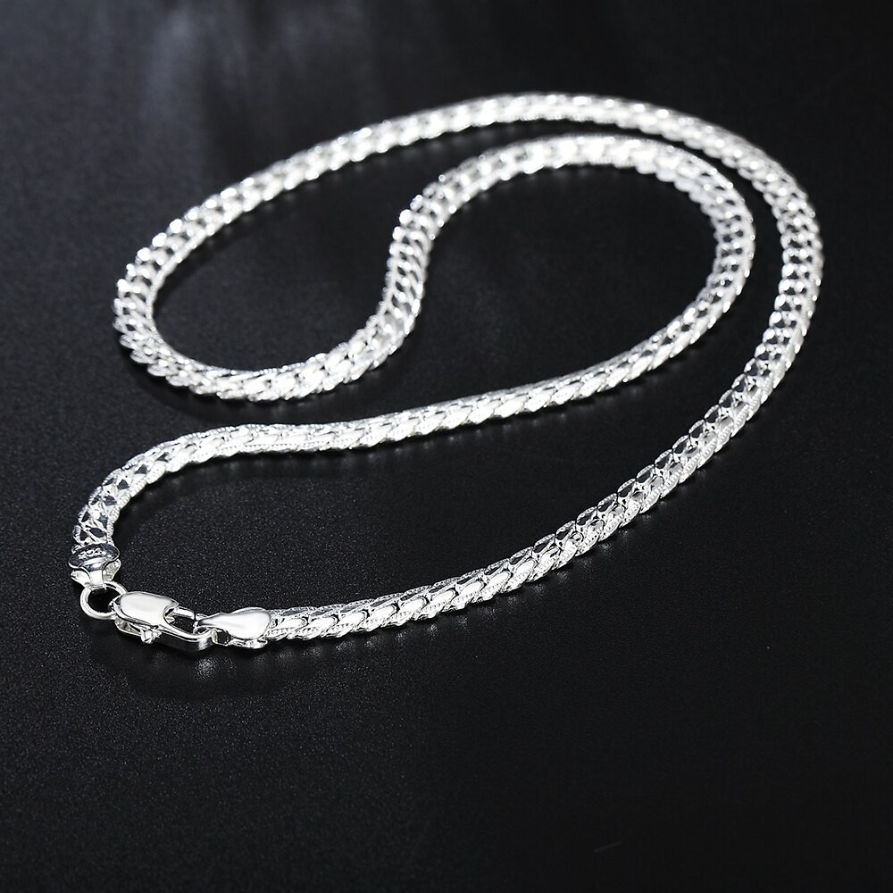 925 Sterling Silver Chain Necklace Jewelry for Women Men