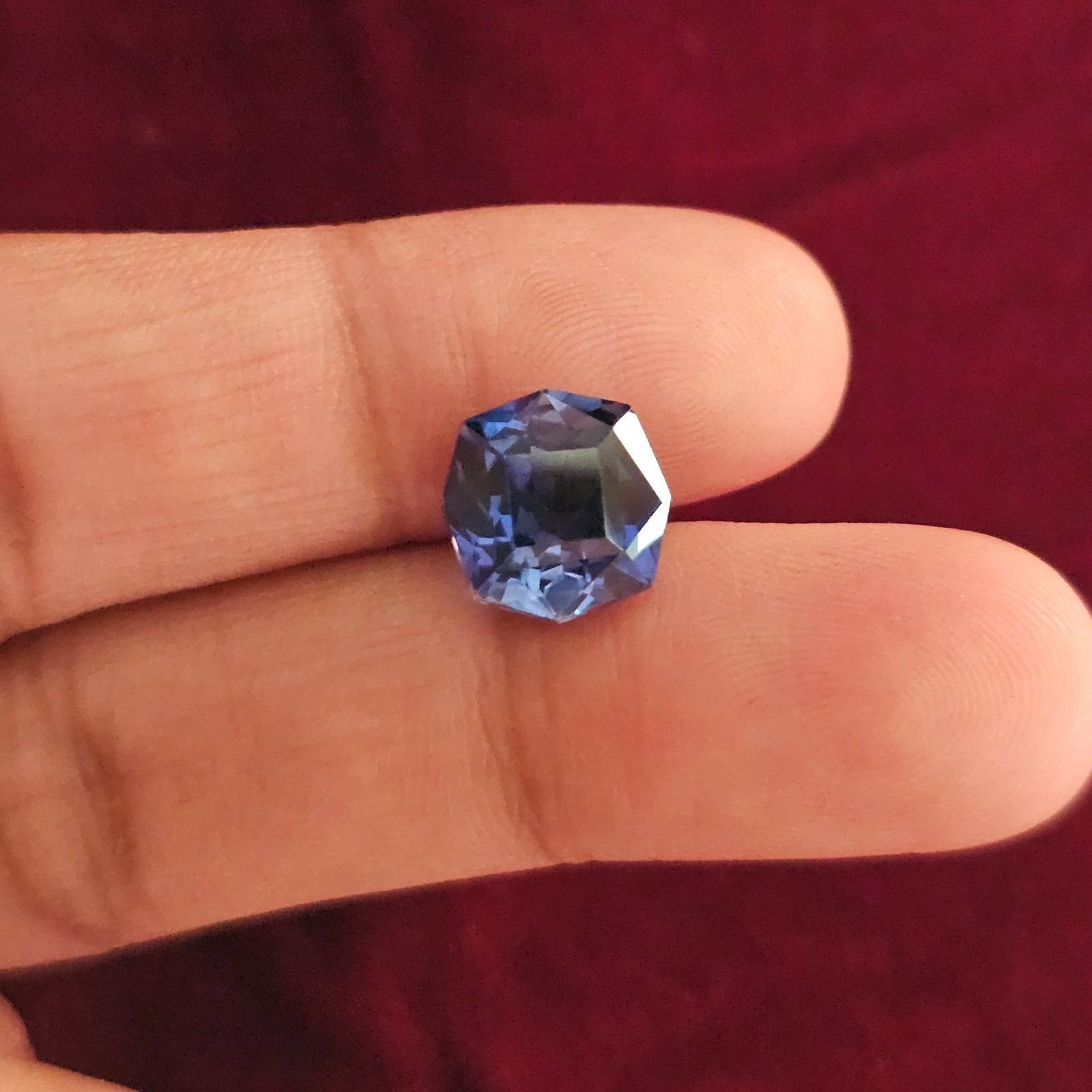 2 Pcs 6.50 Ct each Blue Sapphire Asscher Cut Lab Created Loose Gemstone 9x9mm