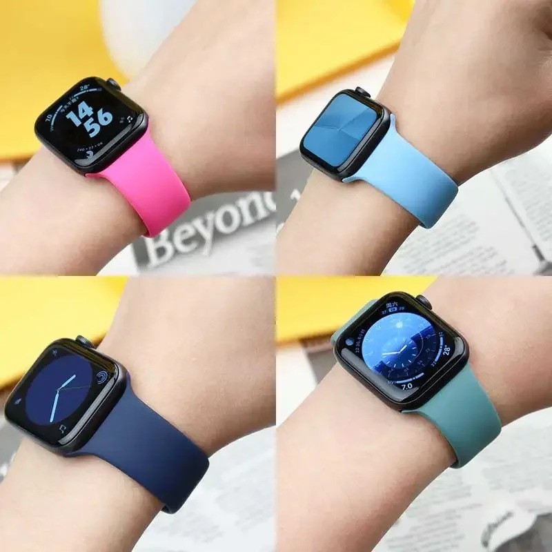For Apple Watch Silicone Band Strap Series SE 1 2 3 4 5 6 7 Sports 38/40/42/44mm