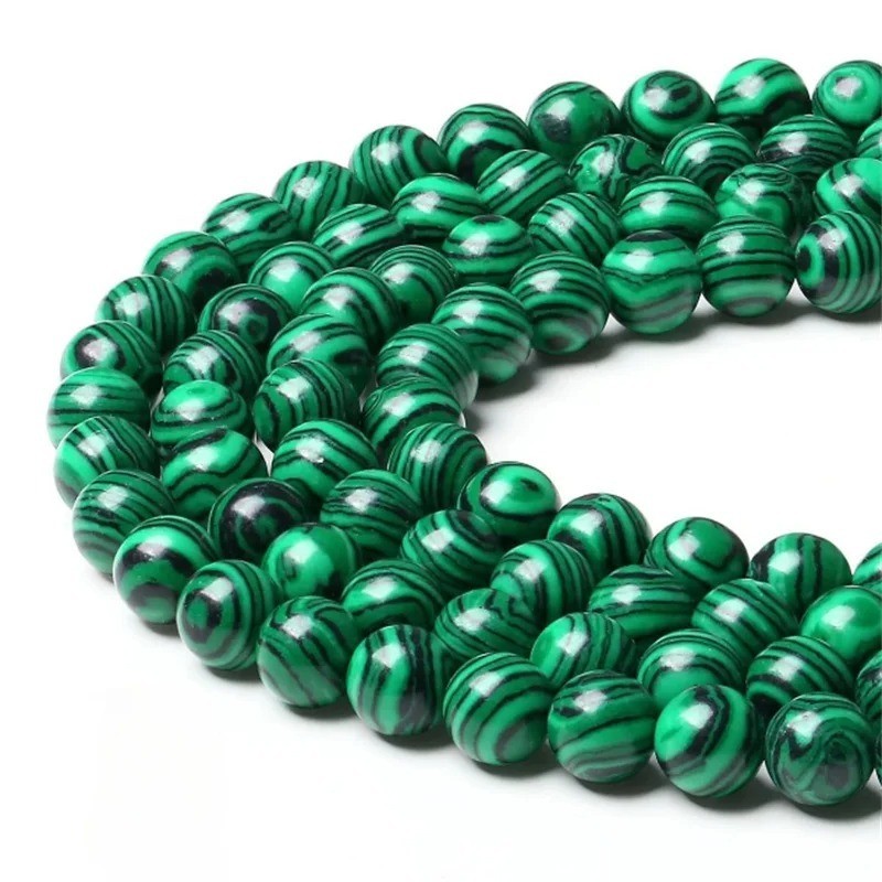 Grade AAA Natural Malachite Gemstone Round Beads 4mm 6mm 8mm 10mm 12mm 15.5″