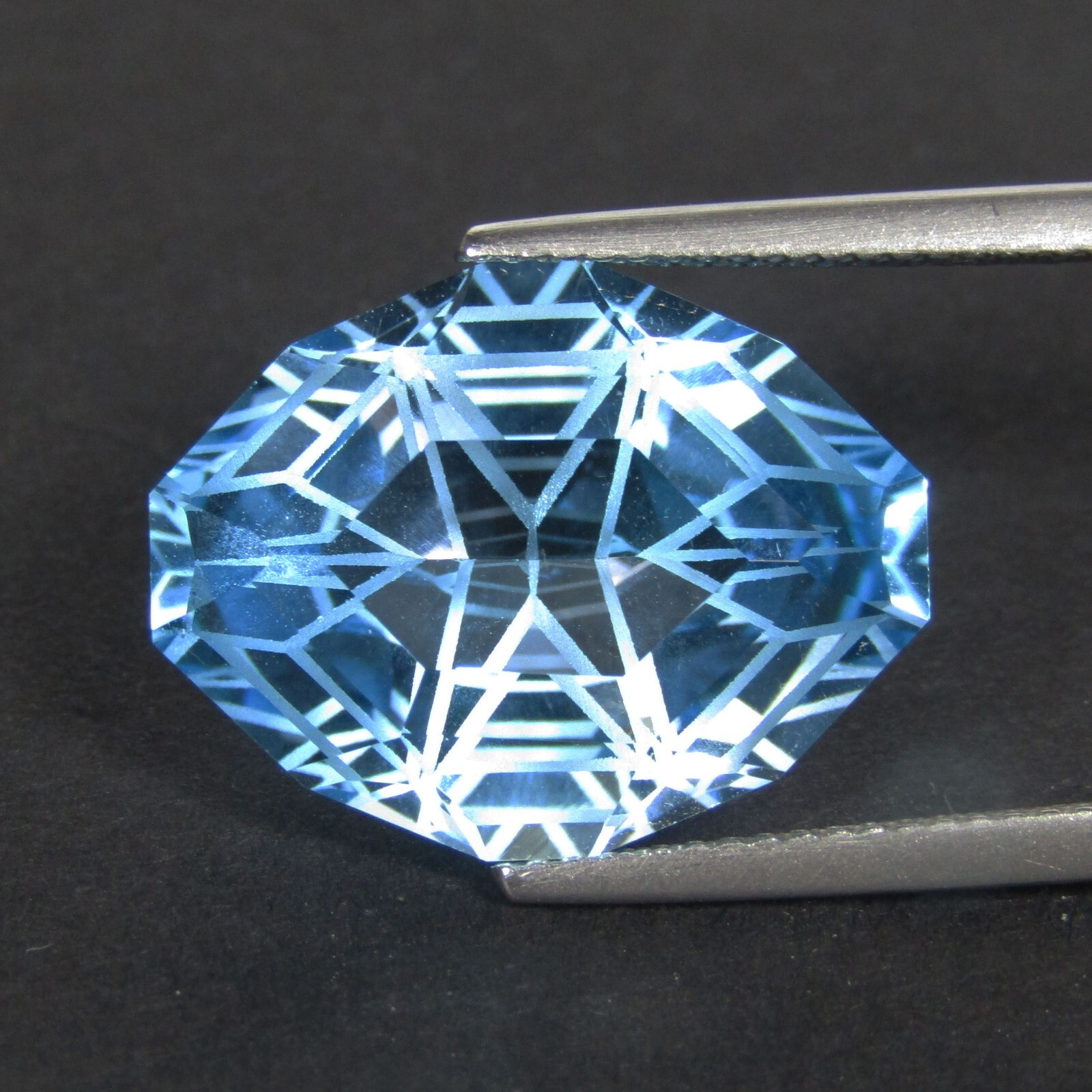 16.30Cts Shimmering Natural Baby Blue Topaz Fancy Precision Collection Gemstone